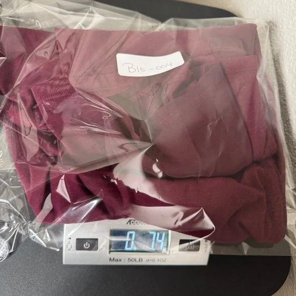 Garnet Hill Burgundy Short Sleeve Dress Size L Organic Cotton Silk Blend - Picture 8 of 8